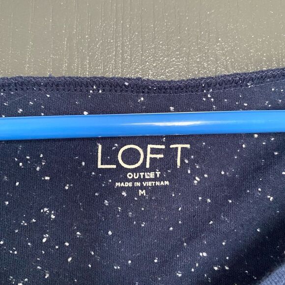 LOFT Blue 3/4 Sleeve T-Shirt - Picture 2 of 3